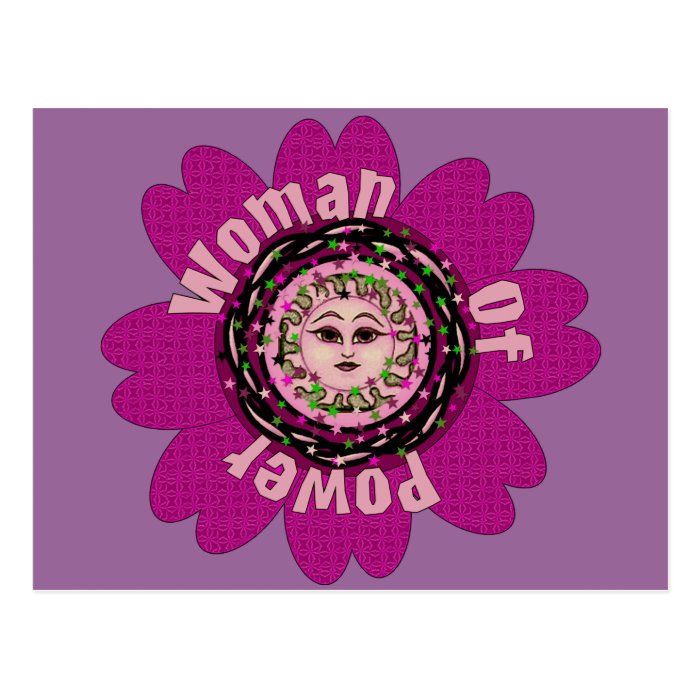 Woman Of Power Flower Post Cards