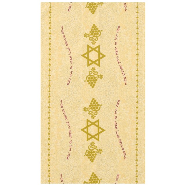 Woman of Valor tablecloth in pumpkin and tomato (Front)