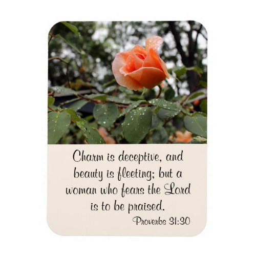 Woman of Virtue Rose Magnet