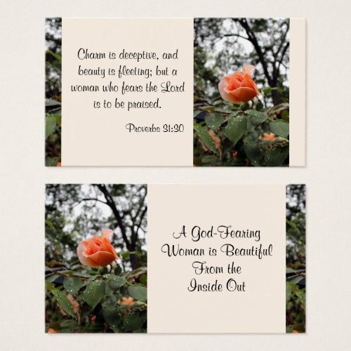 Woman of Virtue Rose Wallet Card