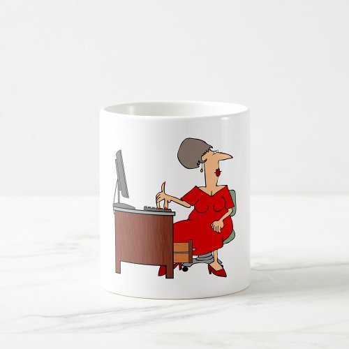 Woman Office Worker Coffee Mug