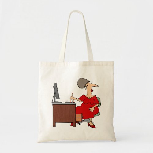 Woman Office Worker Tote Bag