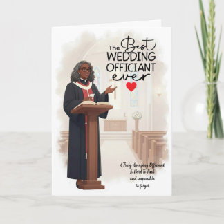 Woman Officiant Thank You Card