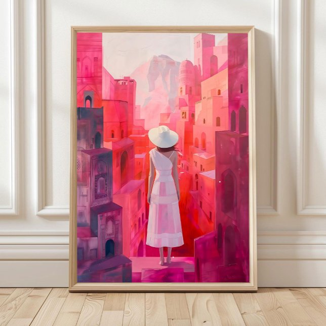 Woman Oil Painting Print, Home Decor Impasto Conte (Creator Uploaded)