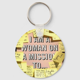 Woman on A Mission, Motivational Keychain