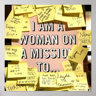Woman on A Mission, Motivational Poster