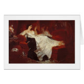 Woman on a red sofa (Front Horizontal)