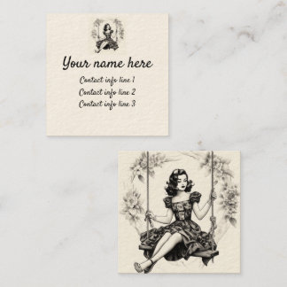 Woman on a swing Swinger Calling Card