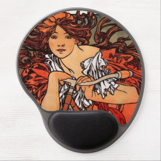 Woman on Bicycle Gel Mouse Pad
