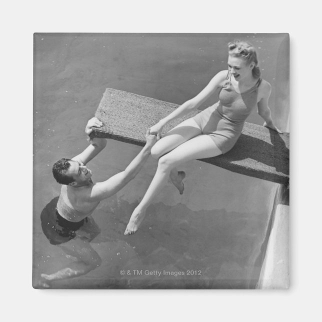 Woman on Diving Board Magnet (Front)
