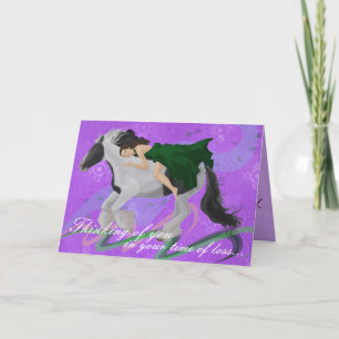 Woman on Horseback Sympathy Card
