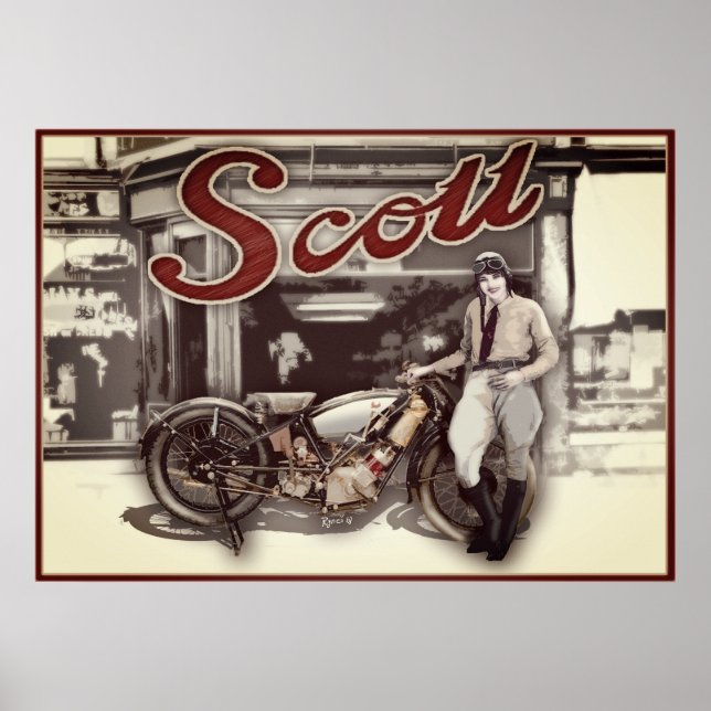 woman on motorcycle poster (Front)