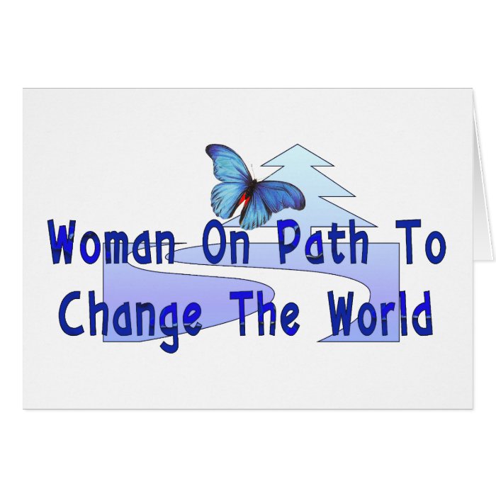 Woman On Path Card