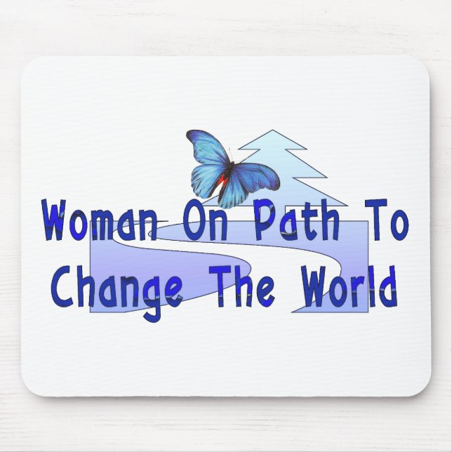 Woman On Path Mouse Pad (Front)