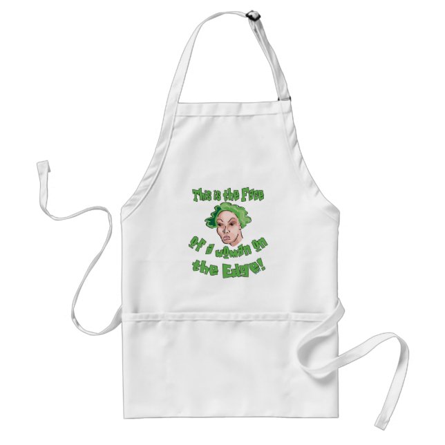 Woman on the Edge Adult Apron (Front)