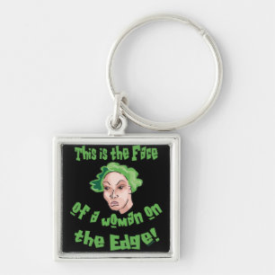 Woman on the Edge Keychain