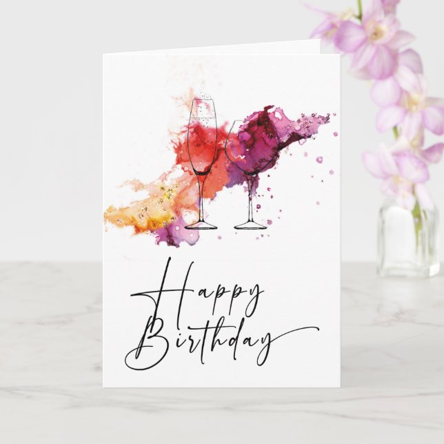 Woman or Men Birthday Cards (Orchid)