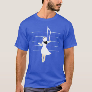 Woman Painting Music Notes For Classical Music fri T-Shirt