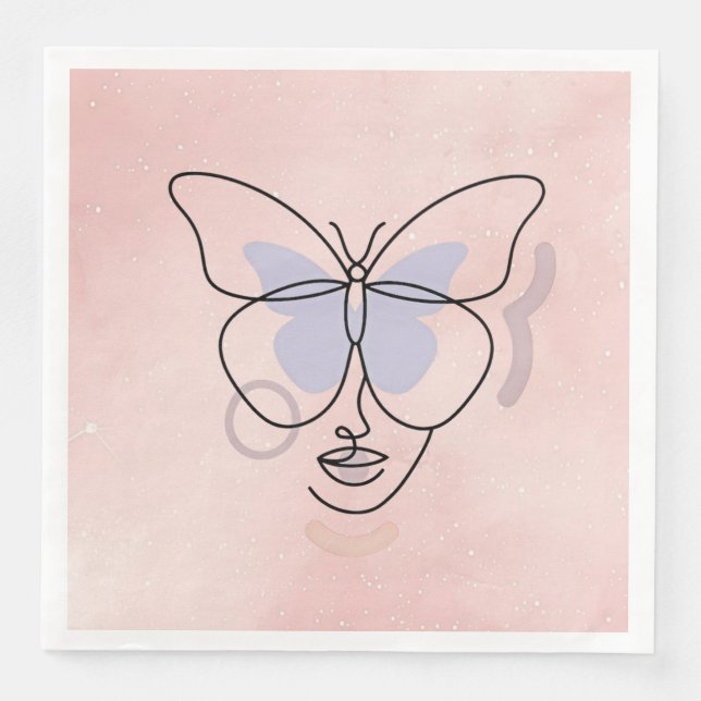 Woman Paper Dinner Napkins (Front)