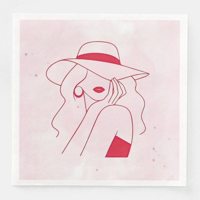 Woman Paper Dinner Napkins (Front)