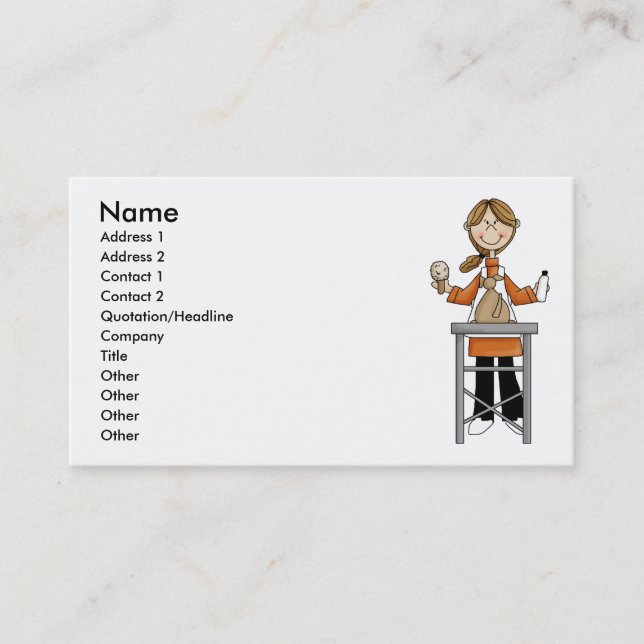 Woman Pet Groomer Business Card (Front)