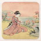 Woman picking chrysanthemums