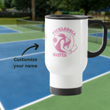 Woman Pickleball Master Game Player Custom Name