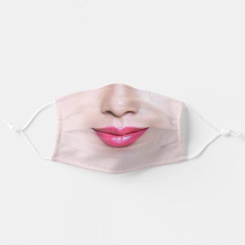 Woman Pink Lips Mouth Cloth Face Mask