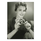 Woman Playing Cards (Front)