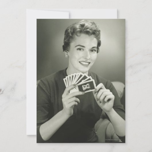 Woman Playing Cards (Front)