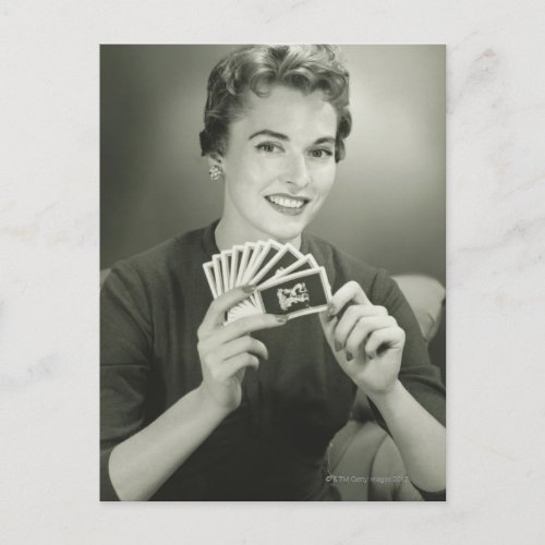 Woman Playing Cards