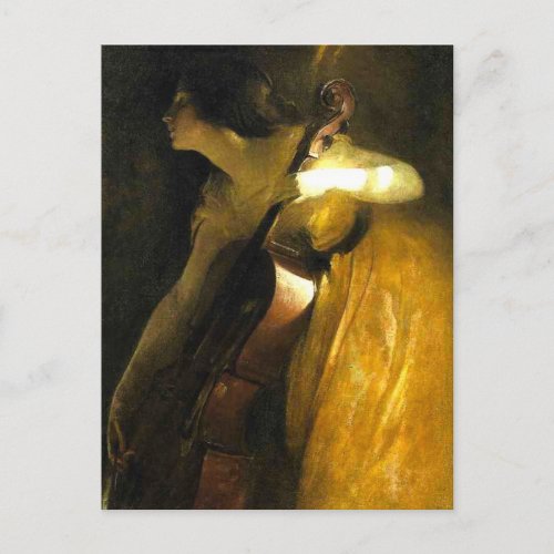 Woman Playing Cello Postcard