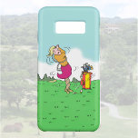 Woman Playing Golf Case-Mate Samsung Galaxy S8 Case<br><div class="desc">A woman is getting herself into a twist when playing golf.  Phone case for a lady golfer,  woman golf player,  or female golfer. Lady golfer phone case.</div>