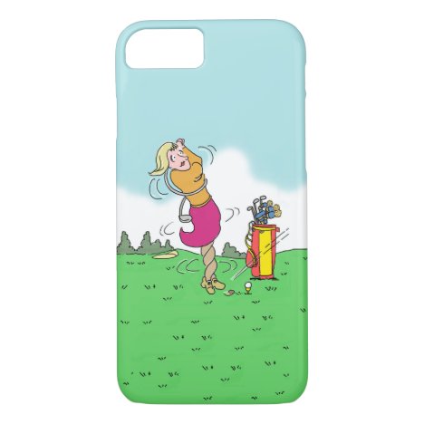Woman Playing Golf iPhone 8/7 Case