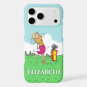 Woman Playing Golf Personalized iPhone 17 Pro Max Case