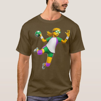 Woman Playing Handball Emoji T-Shirt