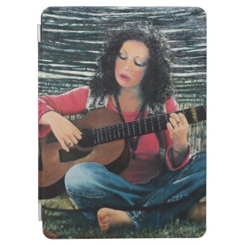 Woman Playing Music With Acoustic Guitar Ipad Air Cover by AiLartworks at Zazzle