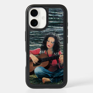 Woman Playing Music With Acoustic Guitar iPhone 16 Case