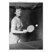 Woman Playing Table Tennis (Front)