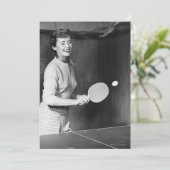 Woman Playing Table Tennis (Standing Front)