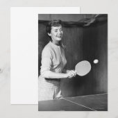 Woman Playing Table Tennis (Front/Back)