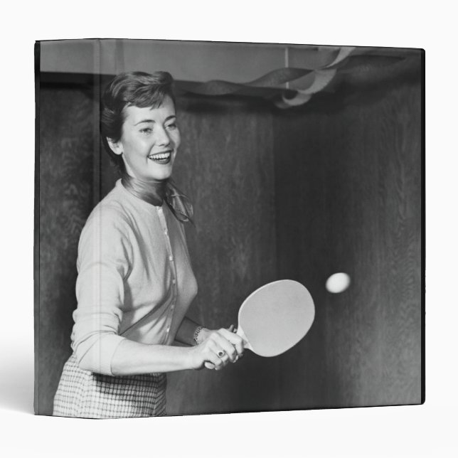 Woman Playing Table Tennis Binder (Front/Spine)