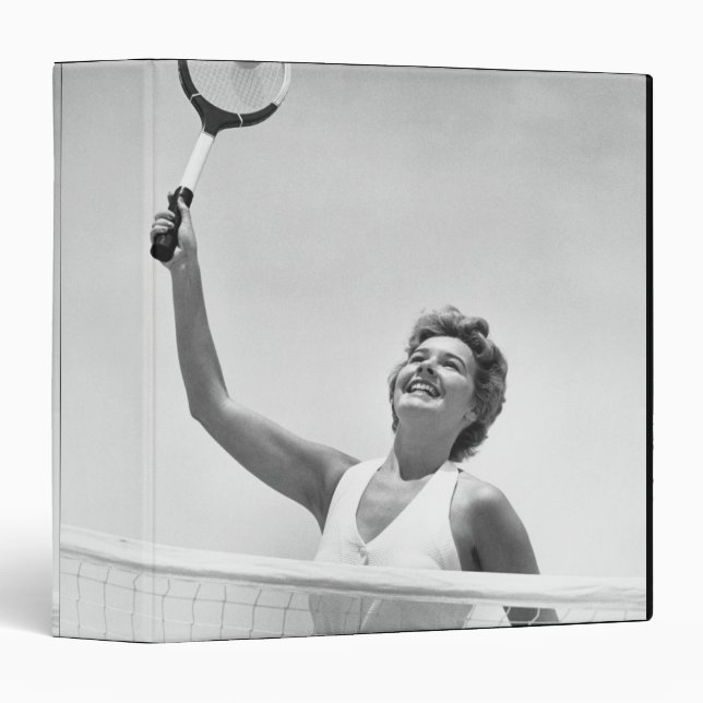 Woman Playing Tennis 2 3 Ring Binder (Front/Spine)