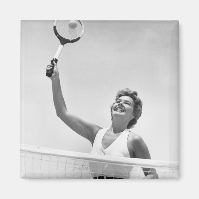 Woman Playing Tennis 2 Magnet (Front)