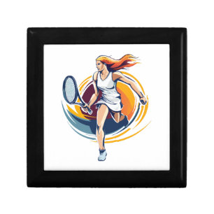 woman playing tennis gift box