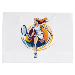 woman playing tennis large gift bag