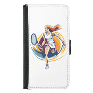 woman playing tennis samsung galaxy s5 wallet case