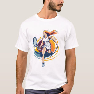woman playing tennis T-Shirt