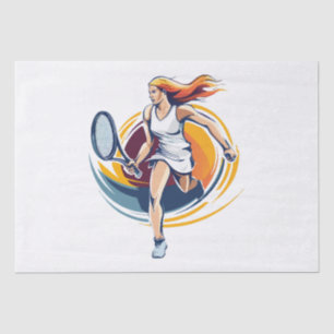 woman playing tennis tissue paper
