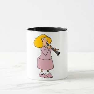 Woman Playing The Clarinet Mug